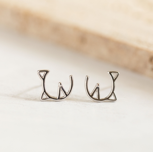 Minimalist Kitty Studs - Only 4 left! - Picture 2 of 8